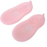 1 paire de chaussettes en silicone anti - fissures pour soins des pieds - rose