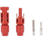 1 paire connecteurs panneaux solaires ip68 �tanches m�le femelle c�ble photovolta�que 1000vdc rouge