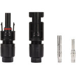 1 paire de connecteurs solaires ip68 �tanches m�le femelle pour c�ble photovolta�que 1000 vdc noir