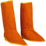 1 paire de couvre - chaussures r�sistants aux flammes en cuir de vachette, gu�tres de protection pour ...
