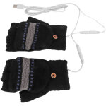 1 paire de gants chauffants usb sans doigts - chauffage �lectrique pour hommes - id�al sports, plein ...