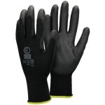 1 paire de gants de travail en pu - taille 8 - m - noir - Élastique - protection usages multiples - pour ... 1 paire de gants de travail en pu - taille 8 - m - noir - Élastique - protection usages multiples - pour ...