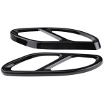 1 paire de garnitures de couvercle de tuyau d'�chappement noir pour mercedes benz glc c classe e c207 ...