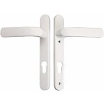 1 paire de poign�es de porte en pvc blanc et noir pour portes ext�rieures 92pz double vitrage
