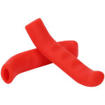 1 paire poign�e v�lo de montagne antid�rapante en silicone pliable rouge