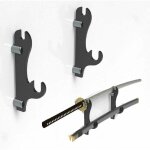 1 paire de supports d'�p�e sabre laser samoura� sabre support mural affichage deux �p�es comp�tition ...