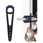 1 pcs, noir sangle de porte r�glable pour chats emp�che les chiens d'acc�der � la liti�re ou � la nourriture, ...