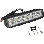 1 phare led, 6 pouces, 18w, aluminium, polycarbonate, ip67, pour moto, voiture, camion