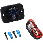 1 pi�ce voltm�tre num�rique led dc 12 v / 24 v, jauge de tension �tanche � montage sur panneau, testeur ...