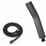 1 pommeau de douche noir, laiton massif avec tuyau 1, 5 m, douchette �conomique anti - calcaire pour ...