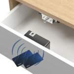 1 serrure �lectronique, verrouillage sans per�age pour armoire en bois, rfid 13, 56 mhz avec 2 cartes ...