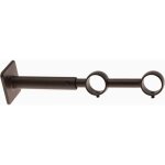 Support mur double r�glable en m�tal rouille sabl� ? longueur 10 / 19 - 15 / 24 cm ? diam�tre 20 mm pour ...