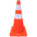 1 x c�ne de signalisation orange blanc r�fl�chissant 60 cm c�nes de circulation