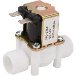 1 x �lectrovanne nc 12 v dc, filetage g1 / 2 , plastique et laiton, pression 0, 02 - 0, 8 mpa, pour lave ...