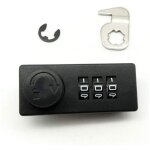 1 x serrure d'armoire combo � 3 chiffres, m�tal noir, verrouillage m�canique sans cl�, pour armoires ...