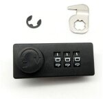 1 x serrure d'armoire combo � 3 chiffres, m�tal noir, verrouillage m�canique sans cl�, pour armoires ...