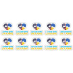 10 autocollants drapeau ukraine pour voiture fen�tre skateboard mur portable