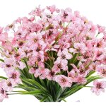 10 bundles fleurs artificielles extrieures rsistant aux uv pas de fade faux fleurs violettes pour intrieur ...