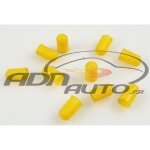 10 caches ampoules t5 - jaune - 5mm