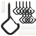 10 crochets de suspension � vis, boucle de s�curit�, r�sistants au vent, pour guirlandes ext�rieures, ...