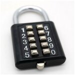 10 - digit cadenas � combinaison , m�tal �tanche et fermoir combin� en acier plaqu� - noir anti - vol ...