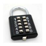 10 - digit cadenas � combinaison , m�tal �tanche et fermoir combin� en acier plaqu� - noir anti - vol ...