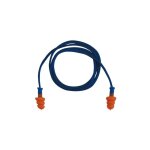10 paires bouchons d'oreilles thermoplastique avec cordon - delta plus bleu