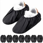 10 paires de couvre - chaussures antid�rapants r�utilisables pour la maison, lavables en machine (noir) ...