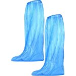 10 paires de surchaussures jetables imperm�ables � l'eau couvre - chaussures pour hommes et femmes, bleu ...