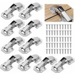 10 pcs charniere porte placard avec vis, 3 pouces 90�charniere meuble pour armoires de porte cuisine