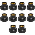 10 pcs douille ampoule plafond e27 � visser de chantier, base plafonnier culot e27, support de lampe ...
