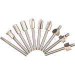 10 pcs hss router bois fraise bits de coupe des fichiers pour dremel outil rotatif de charpentier outils ...