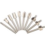 10 pcs hss router bois fraise bits de coupe des fichiers pour dremel outil rotatif de charpentier outils ...