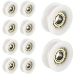 Vurahome - 10 pcs ou nylon en plastique int�gr� 608 , xu, roulements billes de gorge 6 30 10mm poulie ...