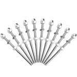 10 pcs tendeurs de c�bles filet�s fendeur c�ble inox garde corps c�ble tendu c�ble inox garde corps connecteur ...