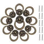 10 pcs vintage poign�e tiroir bague poign�e traction d'armoire alliage zinc boutons d'anneau de tiroir ...