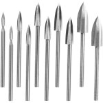 10 pices d'accessoires de forage de sculpture et de gravure sur bois foret de gravure foret  bois bricolage ...