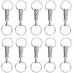 10 pi�ces anneaux de cl� � double bague d�tachable rapide pour ext�rieur edc