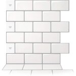 10 pi�ces credence adhesive pour cuisine, carrelage adhesif mural cuisine salle de bain, autocollant ...