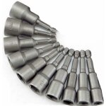 10 pi�ces douille magn�tique visseuse: embout aimant� pour visseuse � choc 6 - 19mm 1, 4  adaptateur ...