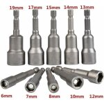 10 pi�ces douille magn�tique visseuse: embout aimant� pour visseuse � choc 6 - 19mm 1, 4  adaptateur ...