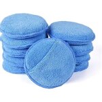 10 pi�ces �ponge de polissage � la main en microfibre, tampon d'applicateur de cire de voiture ultra ...