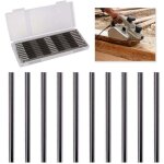 10 pi�ces lame rabot electrique, lame rabot 82mm, compatibles avec makita, bosch, hitachi, black & decker, ...