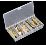 10 pi�ces leurres durs m�talliques brillants avec hame�on pour p�che (fluorescent - 2, 5g)