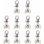 10 pi�ces rouleaux de rail planeur de voie de rideau plastique twin � roulettes en alliage d'aluminium ...