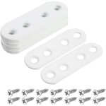 10 pi�ces de supports plats droits, plaque de renfort en fer de 55x5mm pour r�paration de meubles en ...