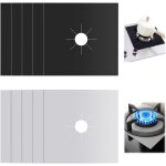 10 pi�ces tapis de cuisini�re � gaziniere gaz r�utilisables protection plaque cuisson gaz couvre, double ...