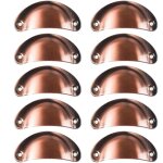 10 poign�e de coquille vintage pour tiroir armoire meuble cuisine, fer incurv� bouton de porte de placard ...