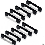 10 poign�es de meubles de cuisine, adapt�es aux portes et placards, noires, 10, 5 x 12 x 22, 5 mm