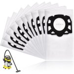 10 sacs pour aspirateur k�rcher 2. 863 - 006. 0, sacs filtrants en polaire, 487 sacs de rechange, compatibles ...
